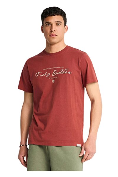 Funky Buddha T-Shirt FBM013-022-04 – Henna Brown