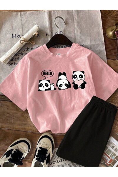 ZEMLİYA Sara Unisex Oversize Shorts Set Short Sleeve T-Shirt Comfortable Fit ...