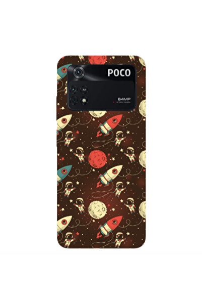 Other Xiaomi Poco M4 Pro 4G Stars and astronaut Transparent Silicone TPU Θήκη