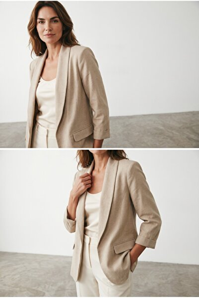 Genel Markalar KETEN BLAZER CEKET