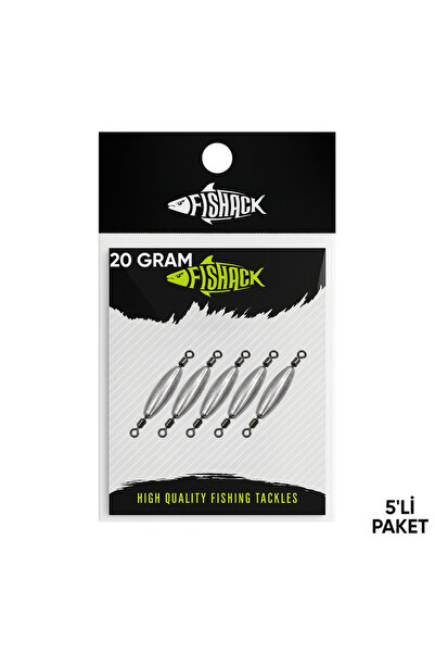 Fishack Çift Taraflı Fırdöndülü Kurşun - - 20 Gram (5'li)