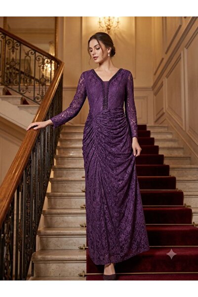 Pyramid masterpieces Women's Purple Evening Dress Is Also Very Attractive