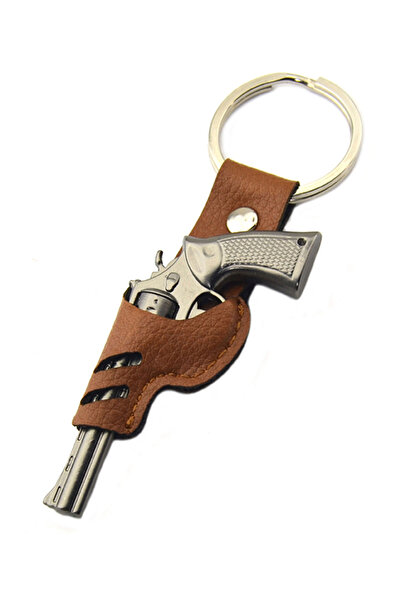 anahtarlıksepeti 45 Piece Bulk Cowboy Tbn Keychain with Tan Case - Black Matte