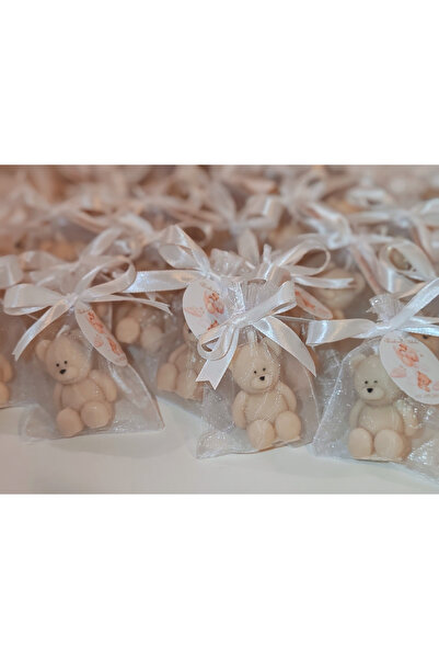 Invitatii Originale Μάρκες Βάπτισης BEAR CANDLE - σετ 10 τεμαχίων
