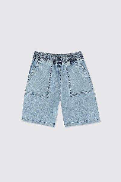 Panço Baby Boy Blue Denim Shorts