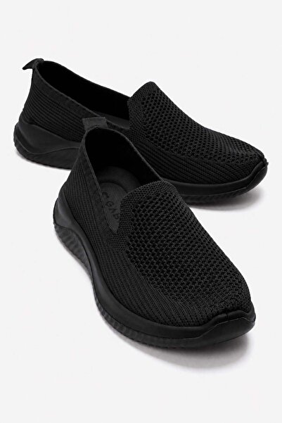 CCWAY AYAKKABI Women's Plain Knitwear Ballerina Black