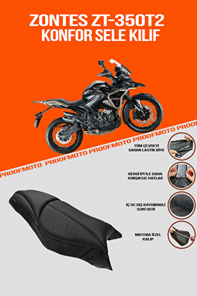 PROOFMOTO مقعد مريح لدراجة زونتس ZT350T2، ZT 350 T2، 350T2