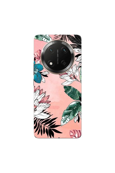 Other Honor Magic 7 Lite Tropical flowers Transparent Silicone TPU Θήκη