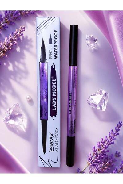 LADY MODEL ® WATERPROOF PENCIL & INK STAIN BROW TWINS 2IN1 DARK BROWN 002
