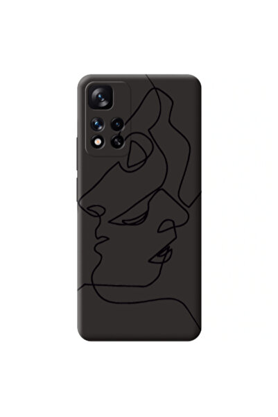 Other Xiaomi Redmi Note 11 Pro 5G intertwined Black Colored Silicone TPU Θήκη