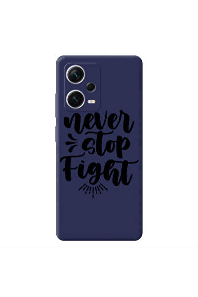 Other Xiaomi Poco X5 Never stop fight Dark blue Colored Silicone TPU Θήκη