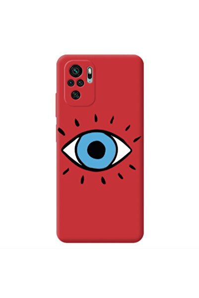 Other Xiaomi Redmi Note 10S Shining Eye Red Colored Silicone TPU Θήκη