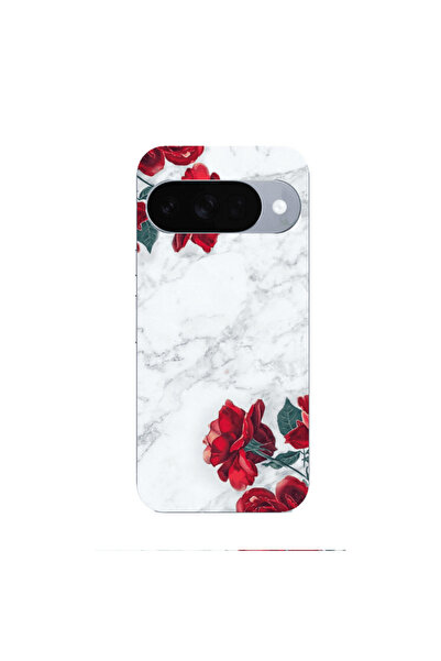 Other Google Pixel 10 red roses marble Transparent Silicone TPU Θήκη