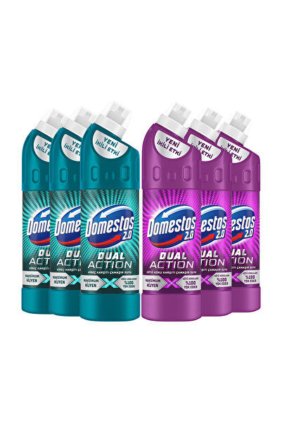 Domestos Dual Action Kireç Karşıtı Çamaşır Suyu 750 ml x3 Dual Action Kötü Koku Karşıtı 750 ml x3
