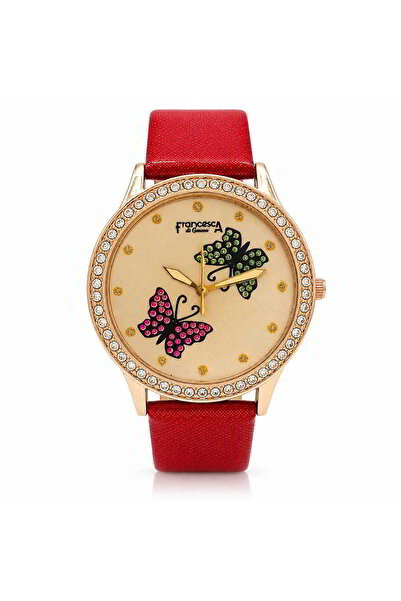 Watch Ceas pentru femei, Casual, Francesca di Geneva, Rosu, FF384