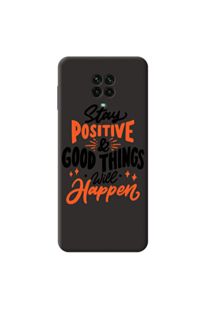 Other Xiaomi Redmi Note 9 Pro Stay Positive Black Colored Silicone TPU Θήκη