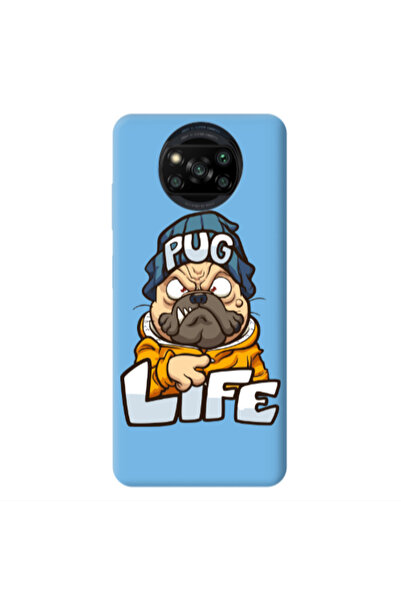 Other Xiaomi Poco X3 /X3 Pro Pug Life 2 Blue Colored Silicone TPU Θήκη