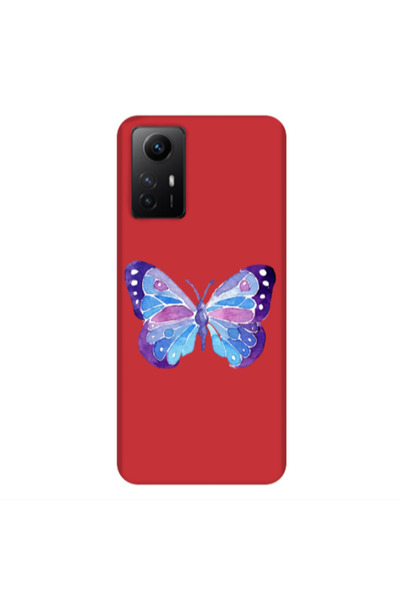 Other Xiaomi Redmi Note 12s Big Butterfly Red Colored Silicone TPU Θήκη