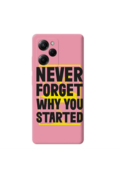 Other Xiaomi Poco X5 Pro Never Forget Pink Colored Silicone TPU Θήκη