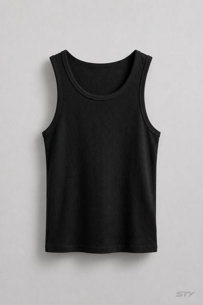 Stylovi Men's Basic Ribbed Undershirt - High Quality Cotton