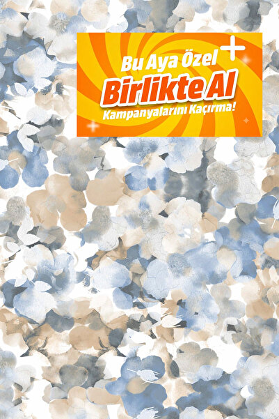 Bien Duvar Kağıtları Grandeco Aura 5052-5 Flores Románticas Mavi Çiçekli İtha...
