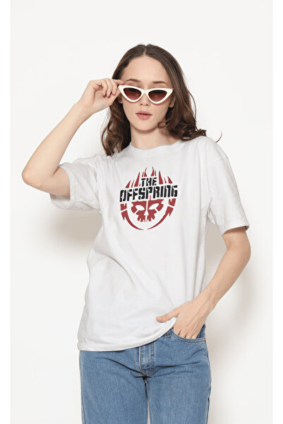 buzagi tasarım ürünleri The Offspring Unisex White Regular T-Shirt