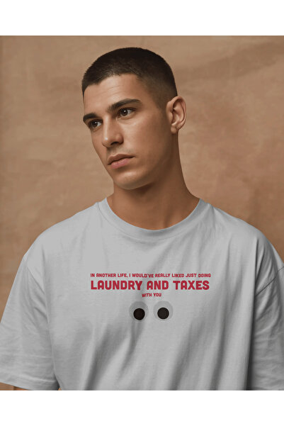 buzagi tasarım ürünleri Everything Everywhere All at Once Unisex White Regula...