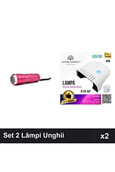 NAİLS Set 2 Lămpi UV/LED: Lanternă Silicon 12W + Profesională 48W Timer pentr...