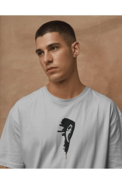 buzagi tasarım ürünleri Scream Unisex White Regular T-Shirt