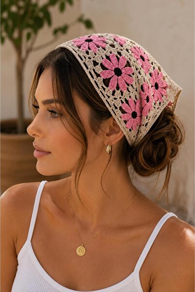 Wearflawless باندانا نسائية منسوجة بنمط ديزي، باندانا للشعر، باندانا صيفية عص...