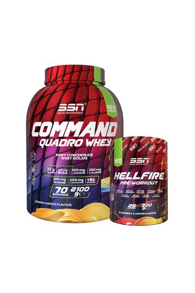 SSN Sports Style Nutrition Ssn Hellbuild Command Whey 2100 Gr Banana Mango + ...