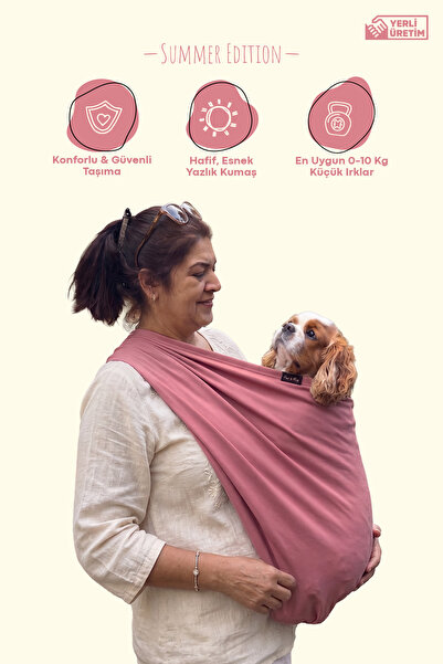 Paw & Hug Köpek Ana Kucağı – Yazlık Hava Alan Kumaş, Küçük Irk 0-10 kg, 5 Renk Seçeneği | Bebek Mavisi / Pudra / Antrasit / Vişne / Gri
