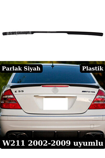 SML Dizayn Mercedes E Serisi W211 (2002-2009) Uyumlu Bagaj Üstü Spoiler - Par...