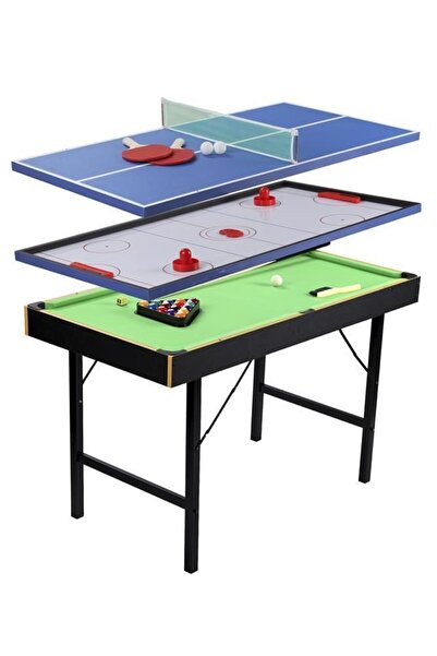 Blue Toys 3 σε 1 Επιτραπέζιο Παιχνίδι: Μπιλιάρδο-Χόκεϊ-Πινγκ Πονγκ 120x60x75 ...