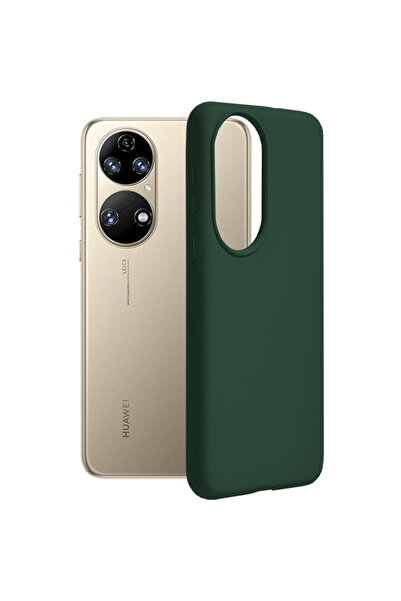 Techsuit Θήκη Huawei P50 - Σιλικόνη με μαλακά τελειώματα - Σκούρο Πράσινο