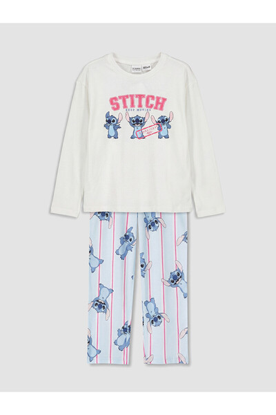 LC Waikiki Peak New Season Stitch Printed Girls' Pajama Set
