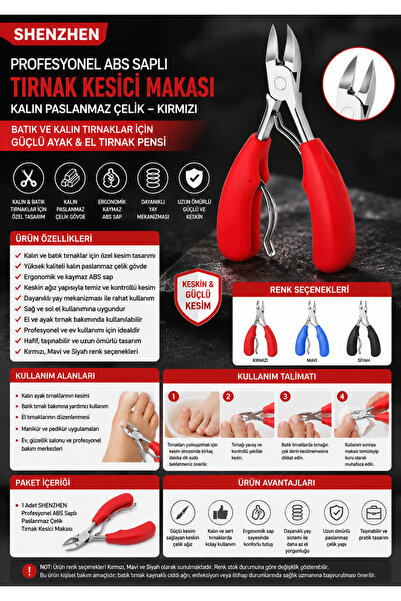 Shenzhen Xin Xin SHENZHEN Profesyonel ABS Saplı Kalın Paslanmaz Çelik Tırnak ...