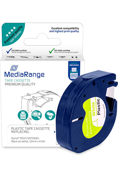 MediaRange Ταινία για ετικετογράφο 4μ x 12χιλ. Λευκό. Κωδικός: MRDY91221