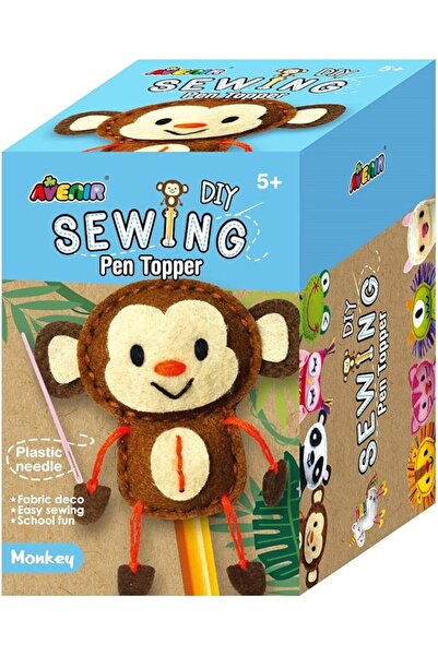 AVENİR Sewing Pen Topper Monkey | DIY Fun & Craft Activity, Ages 3+