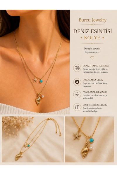 BURCU JEWELRY Sea Breeze Layered Necklace