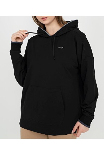 MARATON Γυναικείο πουλόβερ μεγάλο μέγεθος μαύρο -MWSS2221169SWS002