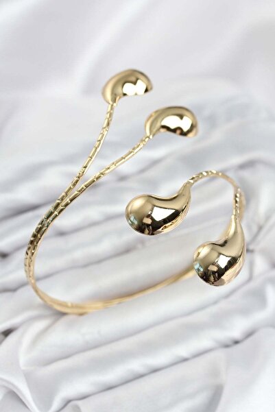 Inure Jewelry سوار بازو ذهبي اللون من النحاس طراز داملا