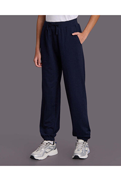 REDTAG Senior Girls Navy Basic Track Pants