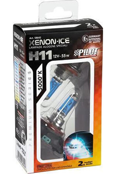 Lampa Λάμπες Αυτοκινήτου Ξένον Ice H11 Αλογόνου 5000K Ψυχρό Λευκό 12V 55W 2 τ...