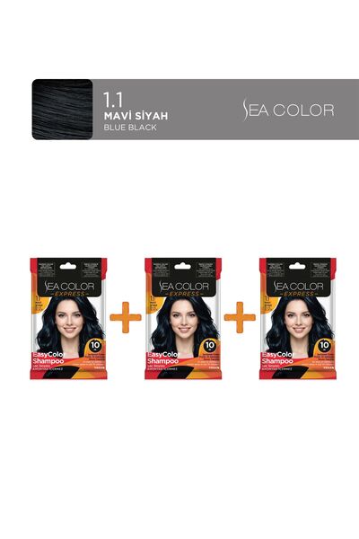Sea Color 3'lü Express Amonyaksız Şampuan Boya, Şampuan Kolaylığında Saç Boya...