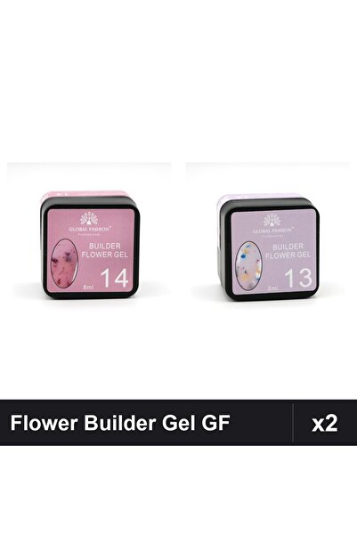 global fashion Set 2 Flower Builder Gel 8ml Nr.13 Nr.14 Constructie Unghii UV