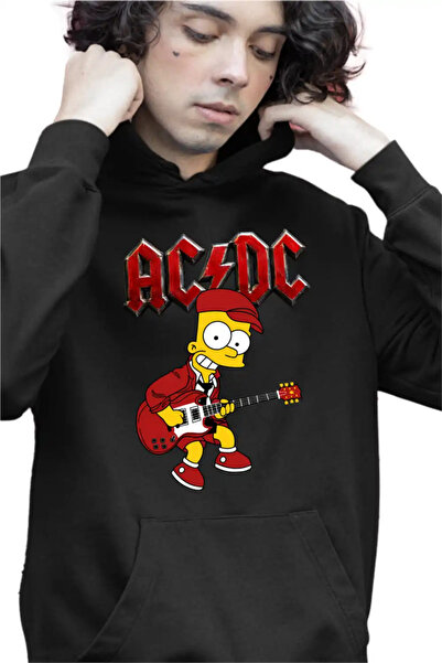 OEM Παιδικό Φούτερ για Αγόρια ACDC The Simpsons Bart Εμπορεύματα AC/DC