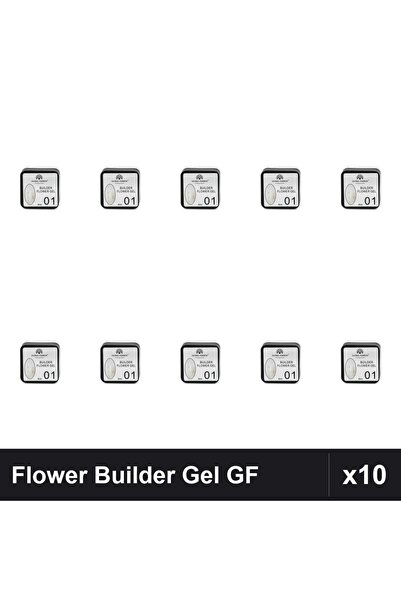 global fashion Set 10 Flower Builder Gel 8ml Nr.01 Constructie Unghii UV