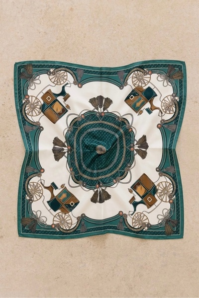 FENZA SCARF ŠARAN ŠAL SREDNJE VELIČINE 100% SVILA 65X65CM
