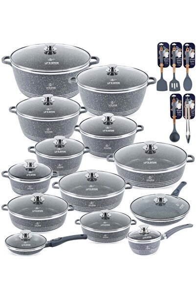 Generic Life Smile 31pcs Nonstick Granite Cookware Set – Premium Non Stick Co...